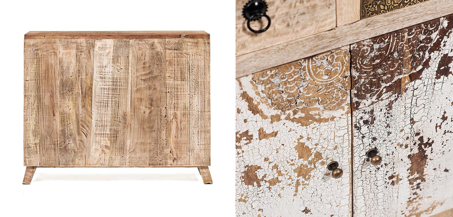 Комод из массива манго в винтажном стиле Vintage Shreds - фото №3