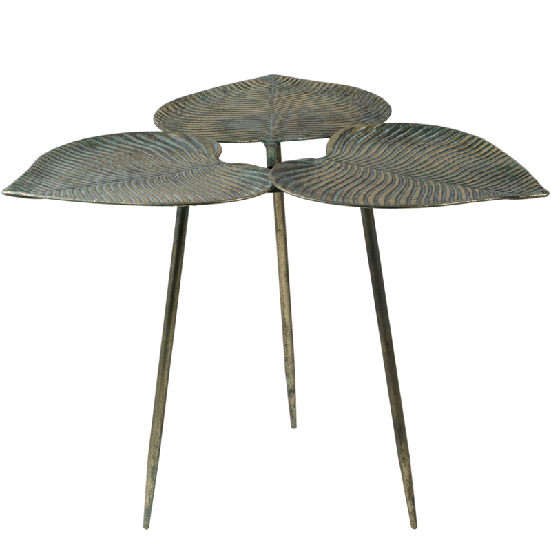 Приставной стол Lotus Leaves Side Table Винтажная латунь в Барнауле | Loft Concept 