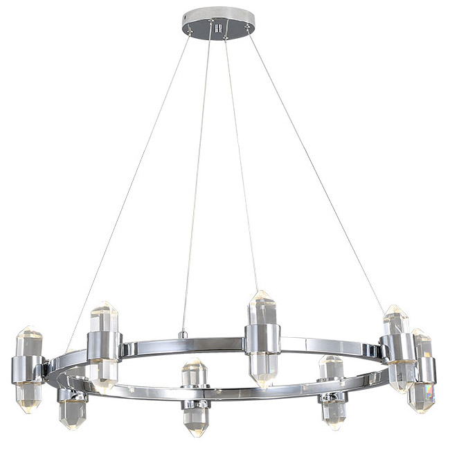 Люстра Crystal Ring Chandelier Chromium Хром Прозрачный Люстра Crystal Ring Chandelier Chromium Хром Прозрачный в Барнауле | Loft Concept