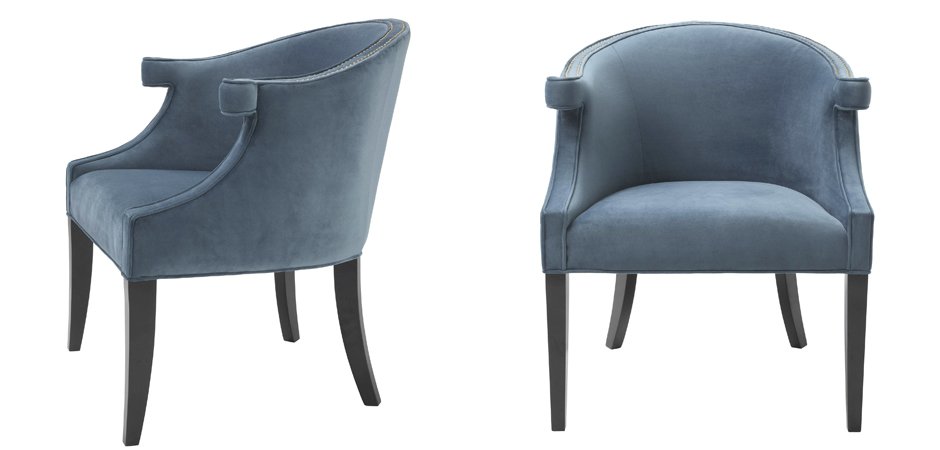 Кресло Eichholtz Chair Margaux blue Кресло Eichholtz Chair Margaux blue - Loft-Concept в Барнауле
