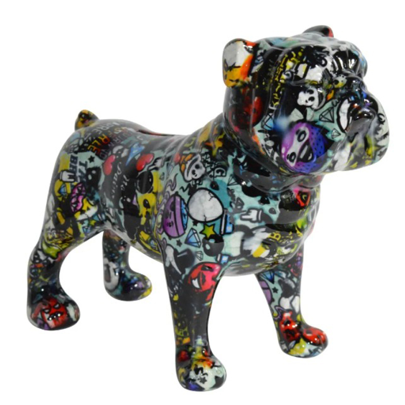 Статуэтка Graffiti Bulldog dark Мульти Черный Статуэтка Graffiti Bulldog dark Мульти Черный в Барнауле | Loft Concept