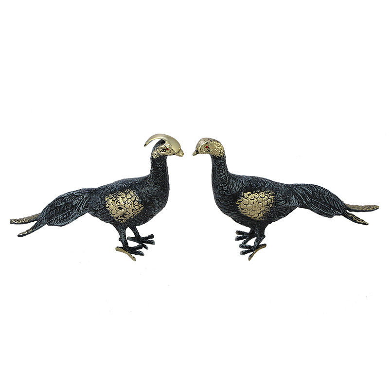 Статуэтка бронзовая пара Павлины синие Bronze Birds Бронза Синий Статуэтка бронзовая пара Павлины синие Bronze Birds Бронза Синий в Барнауле | Loft Concept