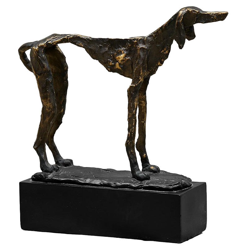 Статуэтка собака Giacometti Dog Statue Черный Золотой Статуэтка собака Giacometti Dog Statue Черный Золотой в Барнауле | Loft Concept