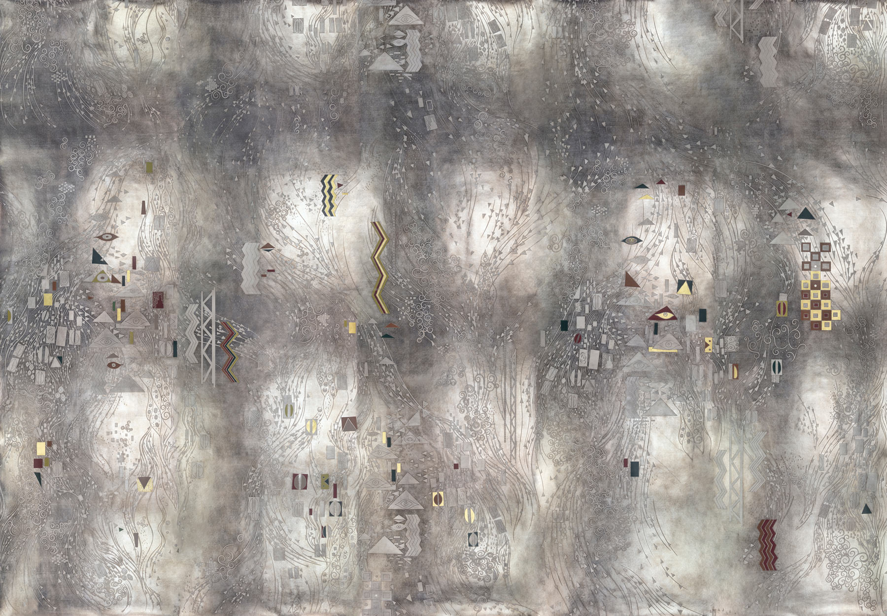 Обои ручная роспись Klimt Polished Silver bas relief gilded paper Обои ручная роспись Klimt Polished Silver bas relief gilded paper - постер Loft-Concept в Барнауле