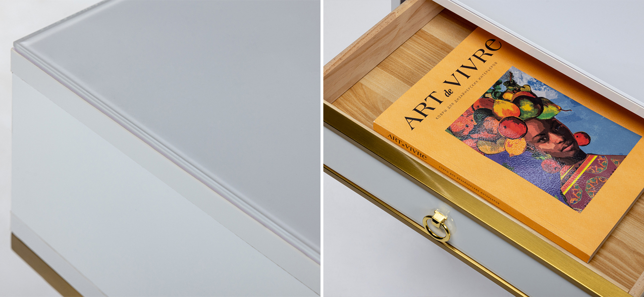 Прикроватная тумба с Х-образным каркасом из металла Jozzy - фото №1