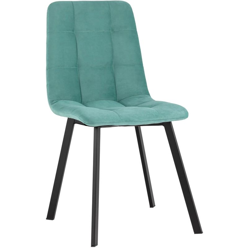 Стул NANCY S Chair Мятный Велюр Мятный Черный Стул NANCY S Chair Мятный Велюр Мятный Черный в Барнауле | Loft Concept