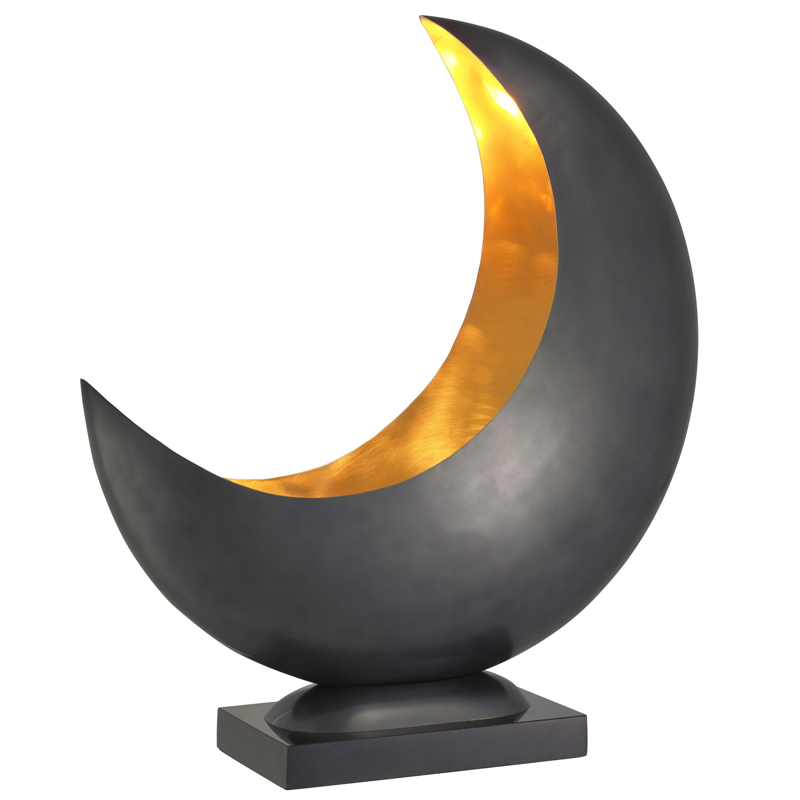 Настольная лампа Eichholtz Table Lamp Half Moon Латунь Черный Настольная лампа Eichholtz Table Lamp Half Moon Латунь Черный в Барнауле | Loft Concept