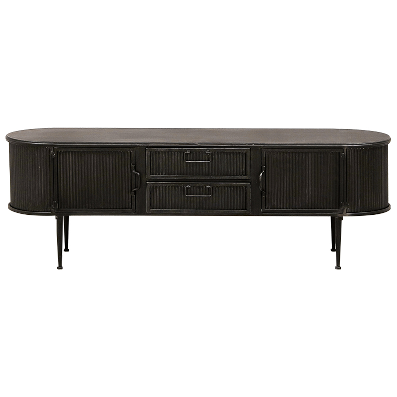 ТВ-тумба Hugon Wood Metal TV Stand Коричневый ТВ-тумба Hugon Wood Metal TV Stand Коричневый в Барнауле | Loft Concept