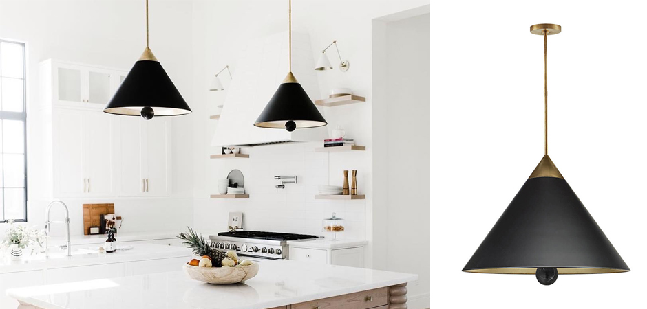 Подвесной светильник Cleo Pendant Brass & Black Подвесной светильник Cleo Pendant Brass & Black - Loft-Concept в Барнауле