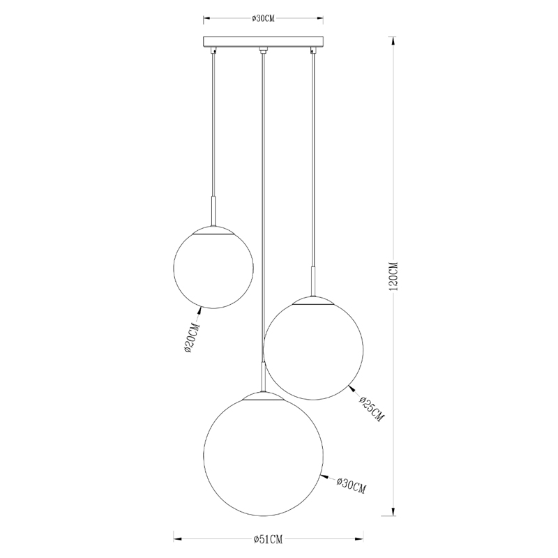Люстра Ball Sunrise Pendant lamp smok 3 плафона Люстра Ball Sunrise Pendant lamp smok 3 плафона в Барнауле