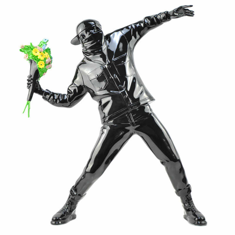 Статуэтка Banksy Flower Thrower Black Черный Статуэтка Banksy Flower Thrower Black Черный в Барнауле | Loft Concept