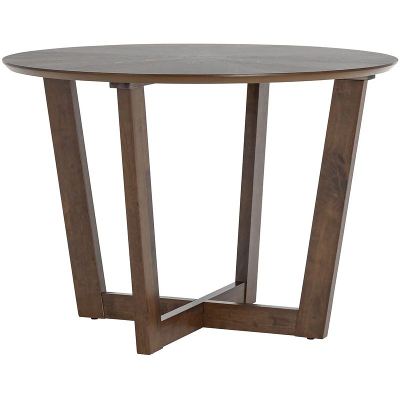 Стол обеденный круглый Wooden Table Round Коричневый Стол обеденный круглый Wooden Table Round Коричневый в Барнауле | Loft Concept