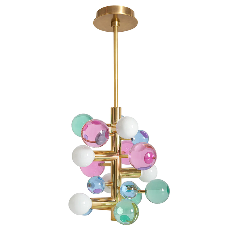Светильник Jonathan Adler GLOBO FIVE-LIGHT CHANDELIER Multi Золотой Мульти Светильник Jonathan Adler GLOBO FIVE-LIGHT CHANDELIER Multi Золотой Мульти в Барнауле | Loft Concept