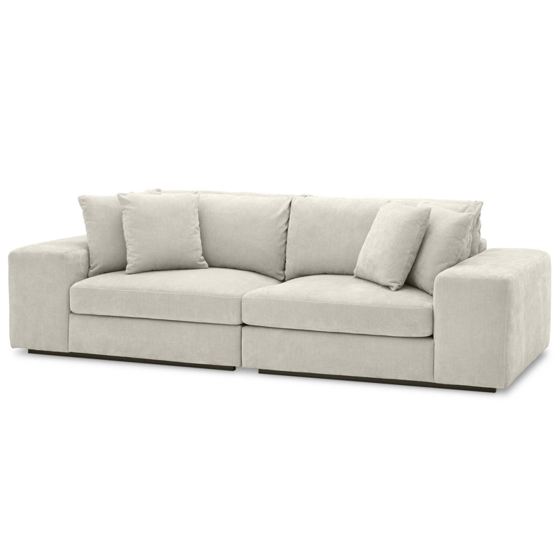 Диван Eichholtz Sofa Vista Grande sand Песочный Черный Диван Eichholtz Sofa Vista Grande sand Песочный Черный в Барнауле | Loft Concept