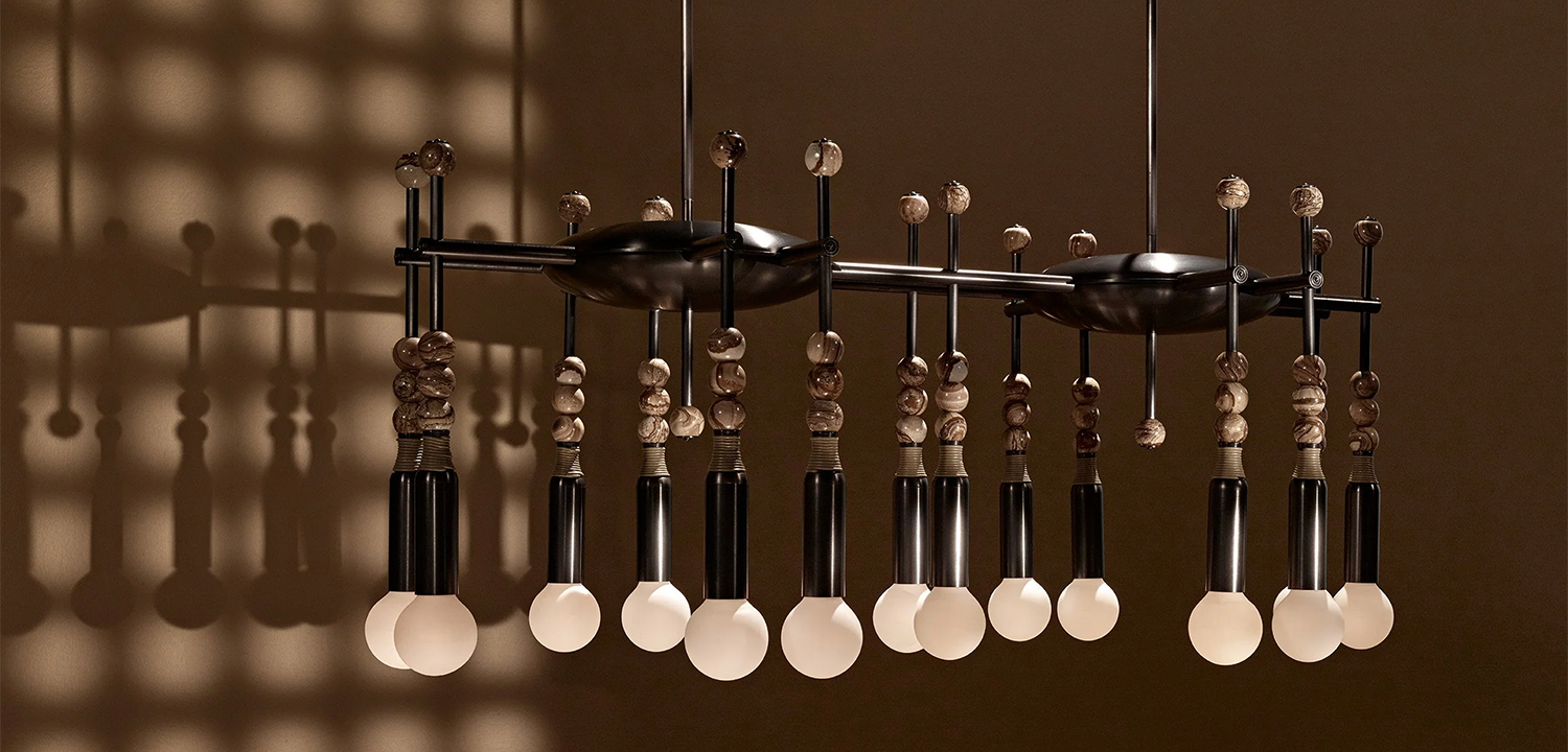 Линейная Люстра TALISMAN 14 патронов по дизайну студии Apparatus - фото