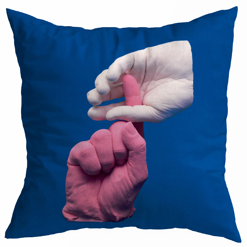 Декоративная подушка Seletti Cushion Hands Синий Декоративная подушка Seletti Cushion Hands Синий в Барнауле | Loft Concept