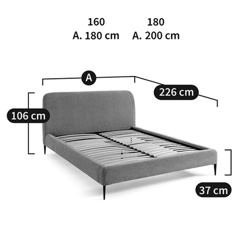 Кровать с обивкой велюр Hazel Velour Beige Bed Кровать с обивкой велюр Hazel Velour Beige Bed в Барнауле