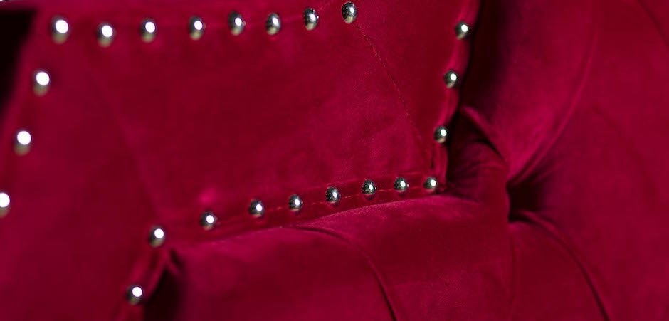 Кровать двуспальная с изголовьем красная Button Кровать двуспальная с изголовьем красная Button - Loft-Concept в Барнауле