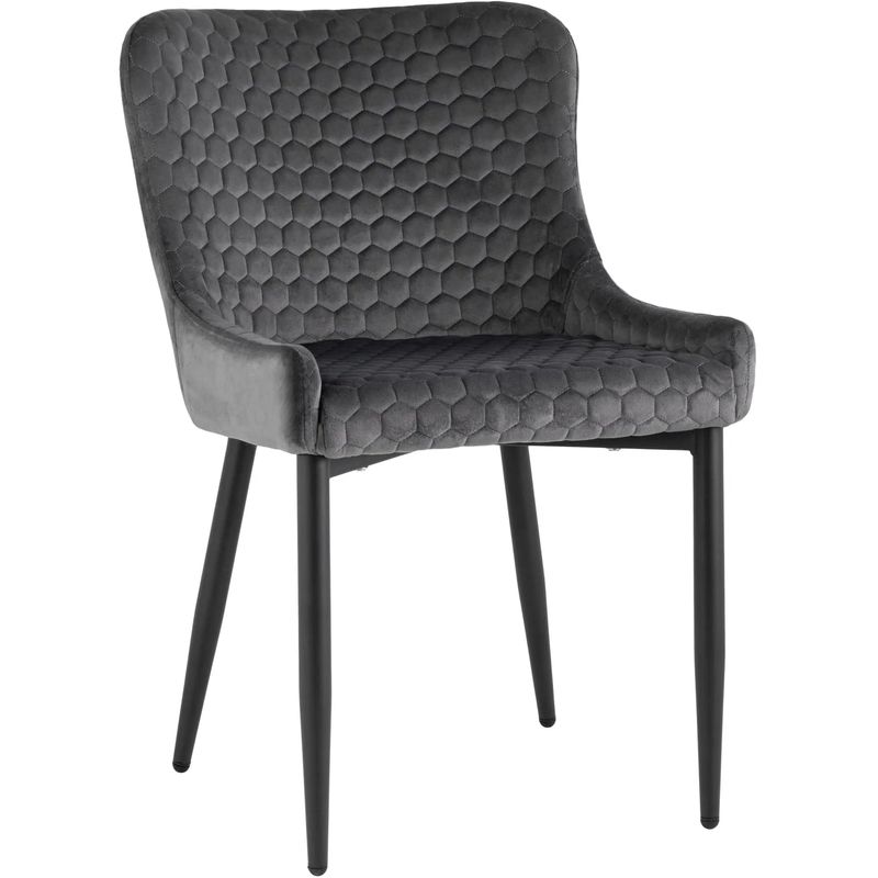 Стул Stitch Honey Chair Серый Велюр Серый Черный Стул Stitch Honey Chair Серый Велюр Серый Черный в Барнауле | Loft Concept