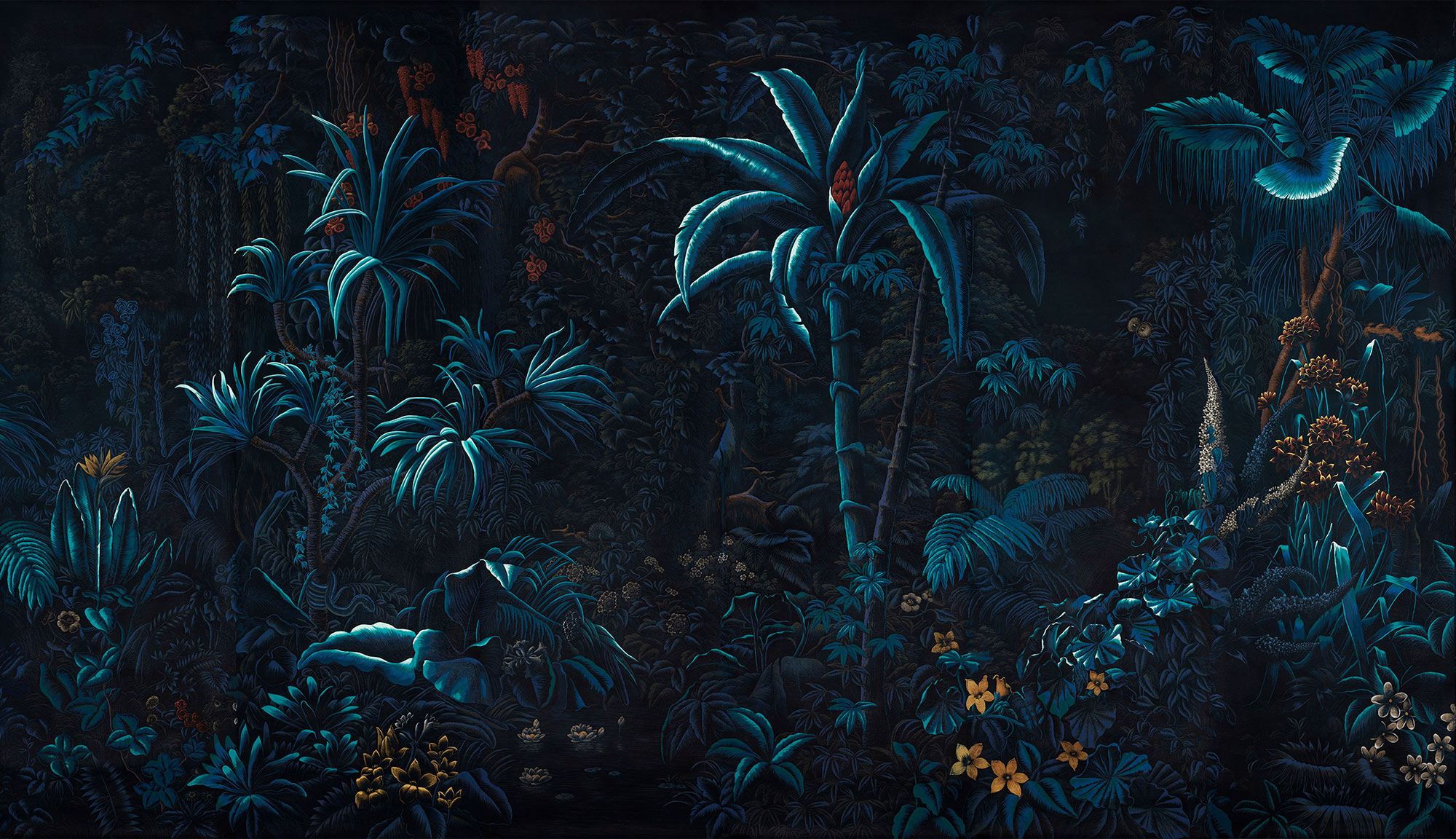 Обои ручная роспись L'Eden Moonlight on scenic Xuan paper Обои ручная роспись L'Eden Moonlight on scenic Xuan paper - постер Loft-Concept в Барнауле