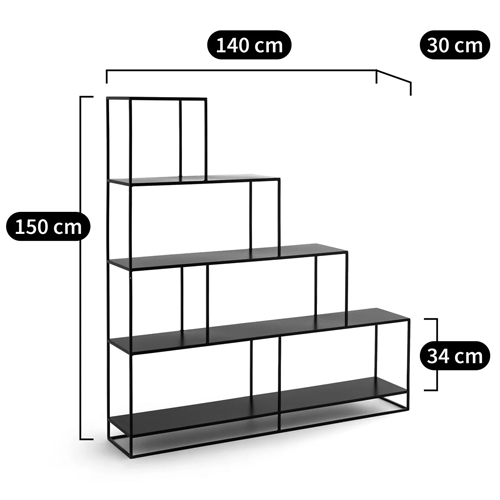 Ступенчатый стеллаж Menzie Steps Metal Rack Black Ступенчатый стеллаж Menzie Steps Metal Rack Black в Барнауле