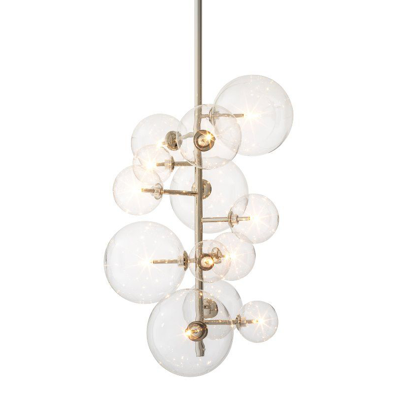Люстра Eichholtz Chandelier Ezra Nickel Никель Прозрачный Люстра Eichholtz Chandelier Ezra Nickel Никель Прозрачный в Барнауле | Loft Concept