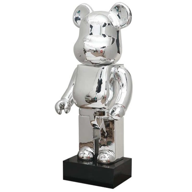 Статуэтка Bearbrick Silver on stand Серебряный в Барнауле | Loft Concept 