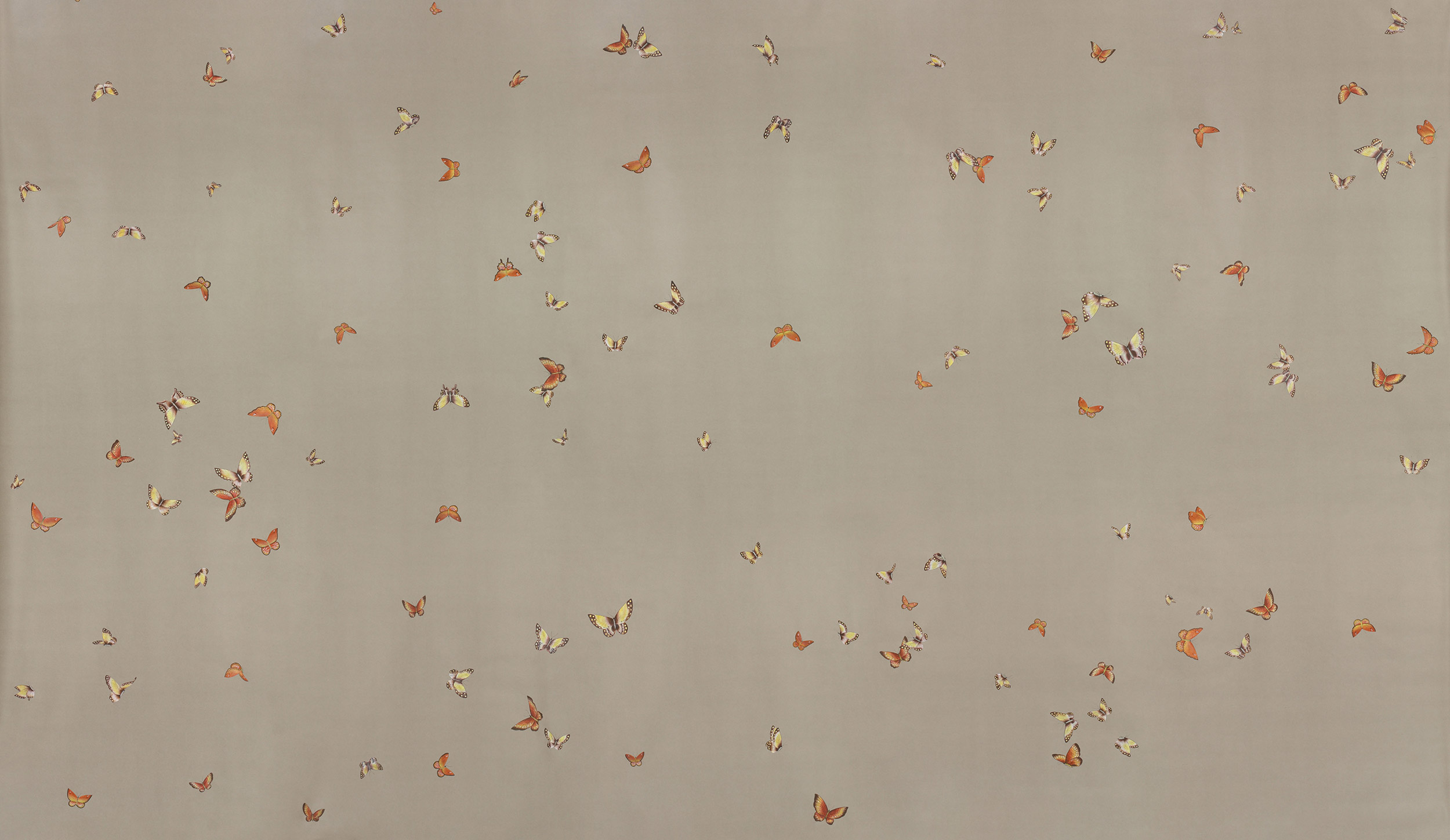 Обои ручная роспись Butterflies Echo on dyed paper Обои ручная роспись Butterflies Echo on dyed paper - постер Loft-Concept в Барнауле