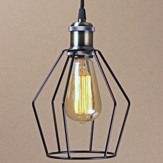 Подвесной светильник Wire Cage Pendant Trew Black Черный Подвесной светильник Wire Cage Pendant Trew Black Черный в Барнауле | Loft Concept