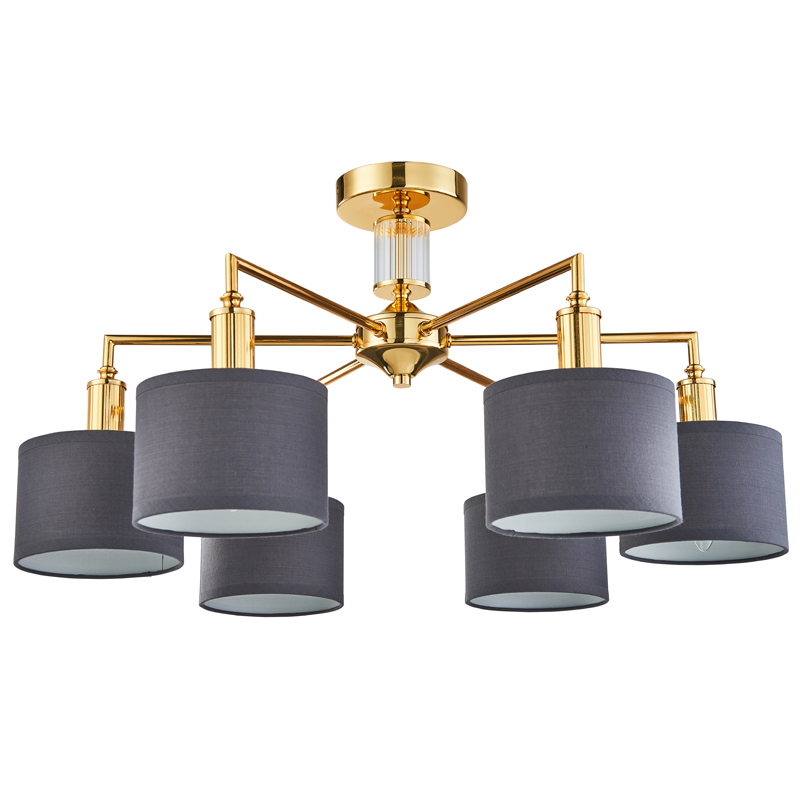 Люстра Laurent Chandelier grey 65 Глянцевое золото Серый Прозрачный Люстра Laurent Chandelier grey 65 Глянцевое золото Серый Прозрачный в Барнауле | Loft Concept