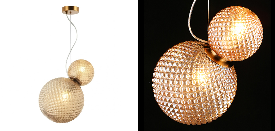 Подвесной светильник Perforated Bubbles с темным плафоном Подвесной светильник Perforated Bubbles с темным плафоном - Loft-Concept в Барнауле