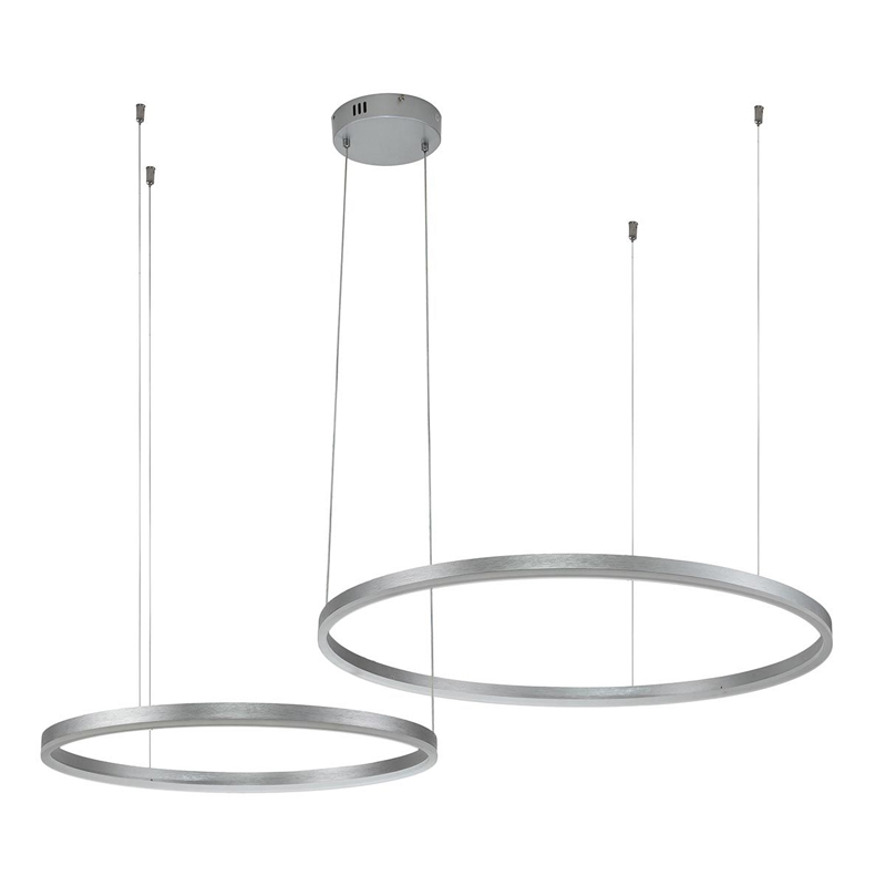 Подвесной светильник Neo Circles Double Silver Серебряный Подвесной светильник Neo Circles Double Silver Серебряный в Барнауле | Loft Concept