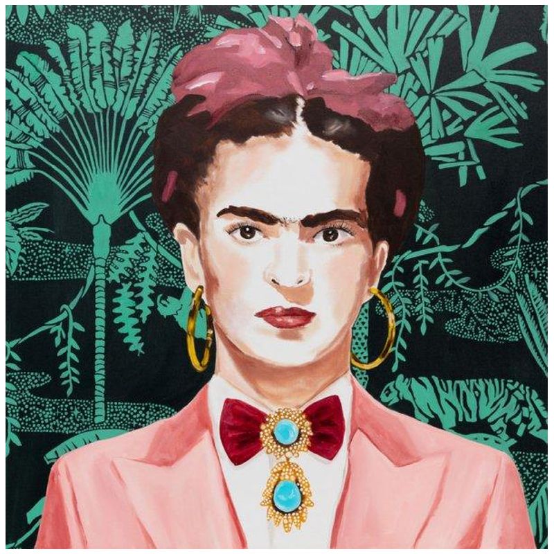 Картина Frida with Pink Power Suit and Jungle Wallpaper Мульти Картина Frida with Pink Power Suit and Jungle Wallpaper Мульти в Барнауле | Loft Concept