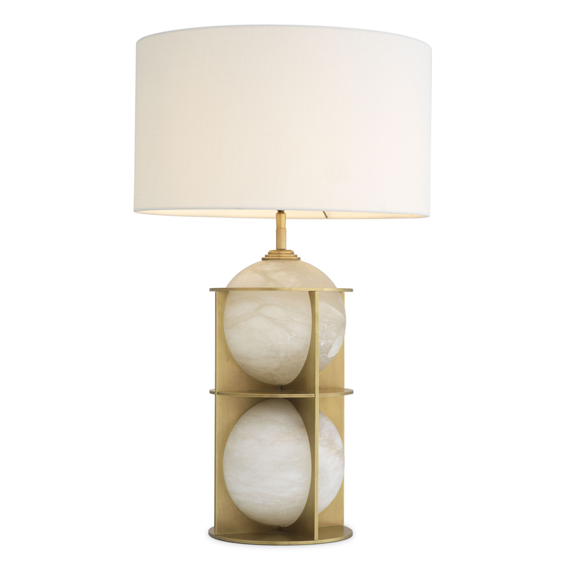 Настольная лампа Eichholtz Table Lamp Eternity Латунь Античная полированная Кремовый в Барнауле | Loft Concept 