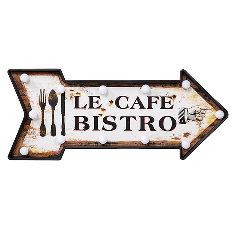 Аксессуар на стену Le cafe bistro Белый Коричневый винтаж Аксессуар на стену Le cafe bistro Белый Коричневый винтаж в Барнауле | Loft Concept