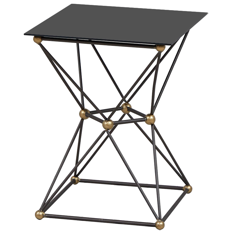 Приставной стол Rubio Side Table Черный Золотой Приставной стол Rubio Side Table Черный Золотой в Барнауле | Loft Concept