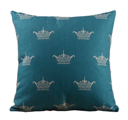 Подушка crown and blue Бирюзовый Подушка crown and blue Бирюзовый в Барнауле | Loft Concept