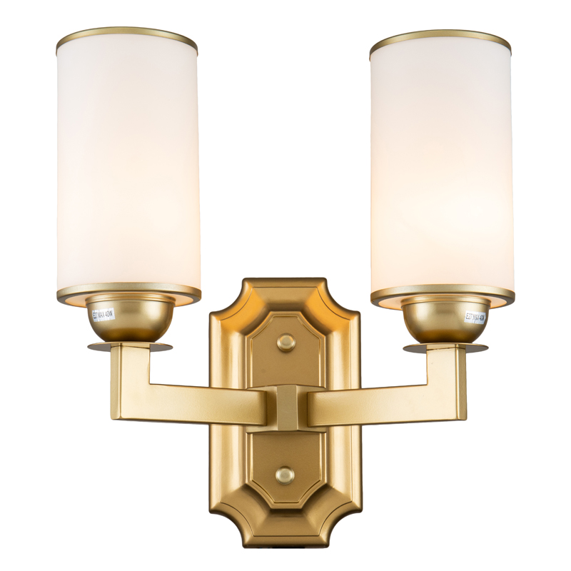 Бра Amoret Sconce Латунь Белое матовое стекло в Барнауле | Loft Concept 