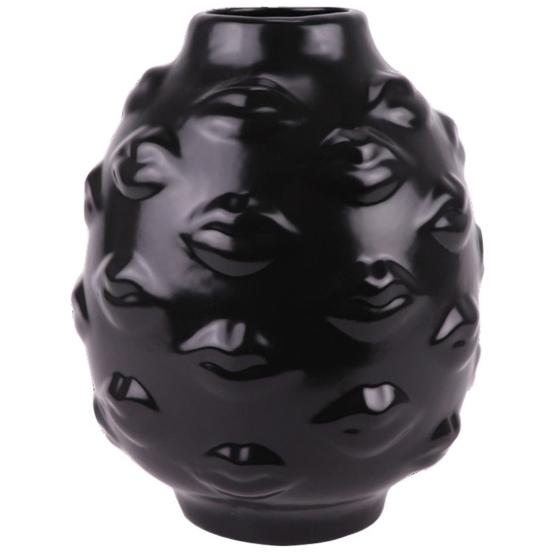 Ваза GILDED GALA ROUND BLACK Vase Черный Ваза GILDED GALA ROUND BLACK Vase Черный в Барнауле | Loft Concept