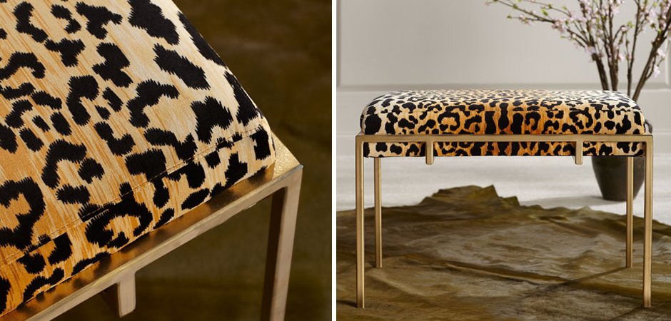 Пуф Metal and Leopard Ottoman Пуф Metal and Leopard Ottoman - Loft-Concept в Барнауле
