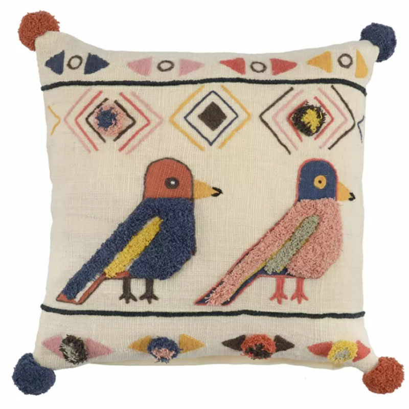 Чехол на подушку Ethnic mix Birds Мульти Чехол на подушку Ethnic mix Birds Мульти в Барнауле | Loft Concept