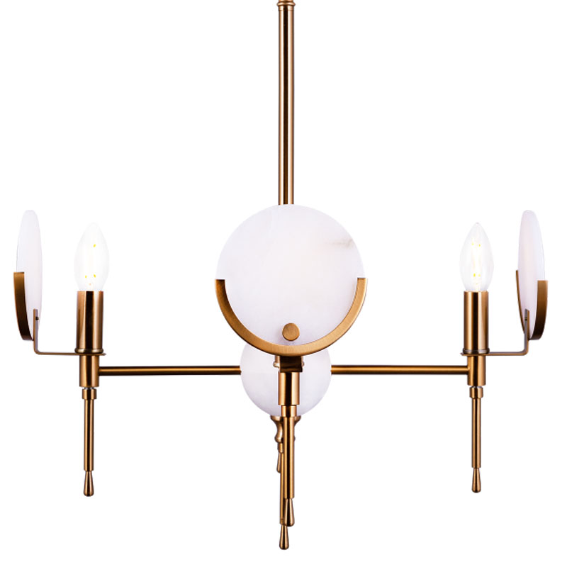 Люстра Levanzo Chandelier 50 Золотой Белое матовое стекло Люстра Levanzo Chandelier 50 Золотой Белое матовое стекло в Барнауле | Loft Concept