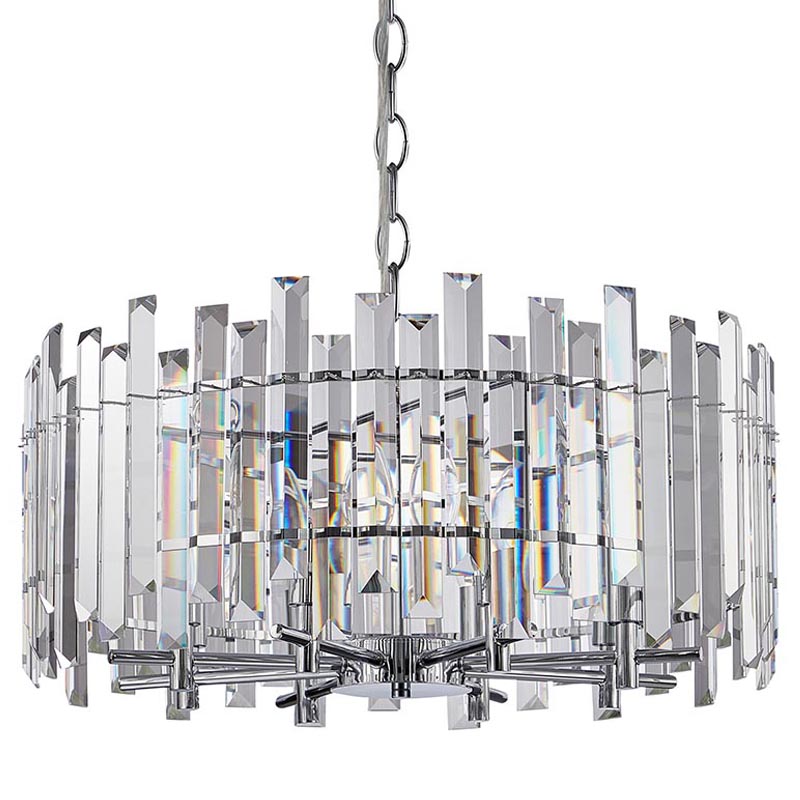 Люстра Langley Chandelier chrome 60 Хром Прозрачный Люстра Langley Chandelier chrome 60 Хром Прозрачный в Барнауле | Loft Concept