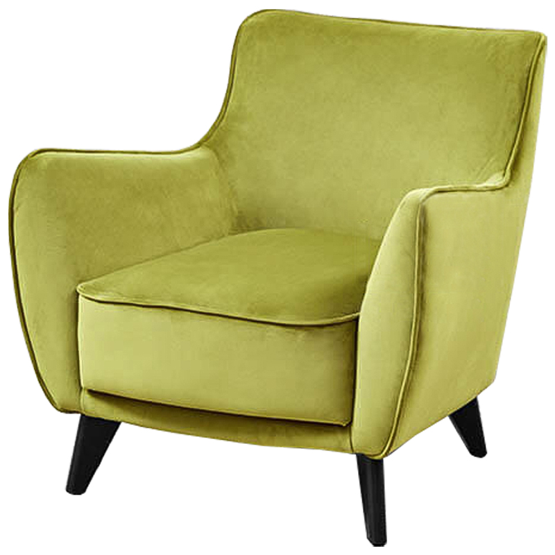Кресло Light Green Softness Chair Салатовый Коричневый Кресло Light Green Softness Chair Салатовый Коричневый в Барнауле | Loft Concept