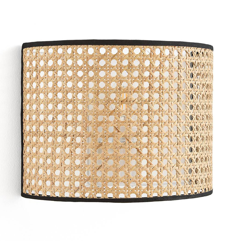 Бра Ottar Wicker Rattan beige black Бежевый Черный Бра Ottar Wicker Rattan beige black Бежевый Черный в Барнауле | Loft Concept