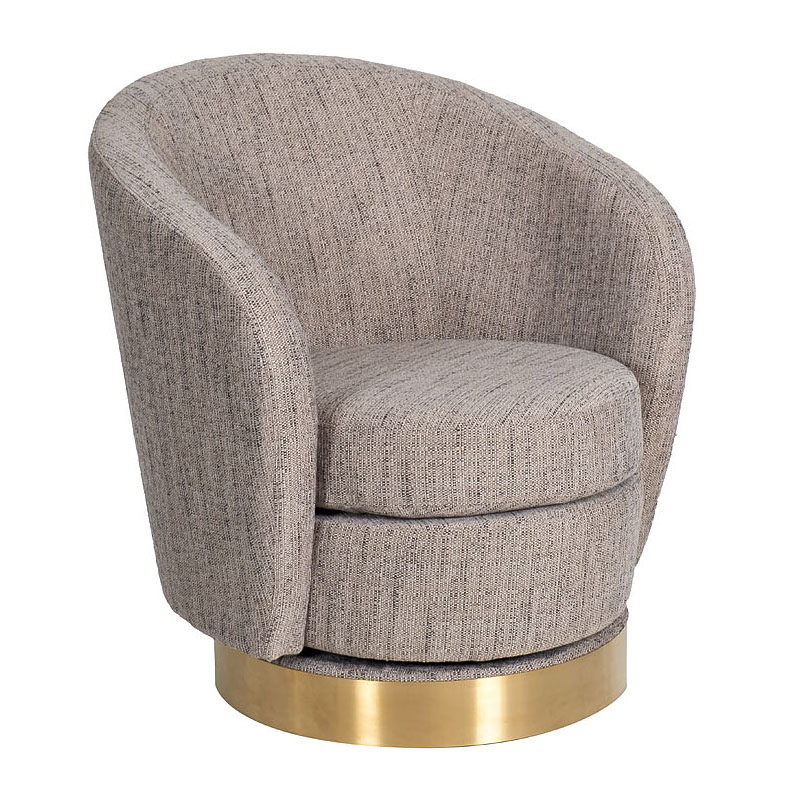 Кресло Julia Armchair Golden Belt Бежево-серый Кресло Julia Armchair Golden Belt Бежево-серый в Барнауле | Loft Concept