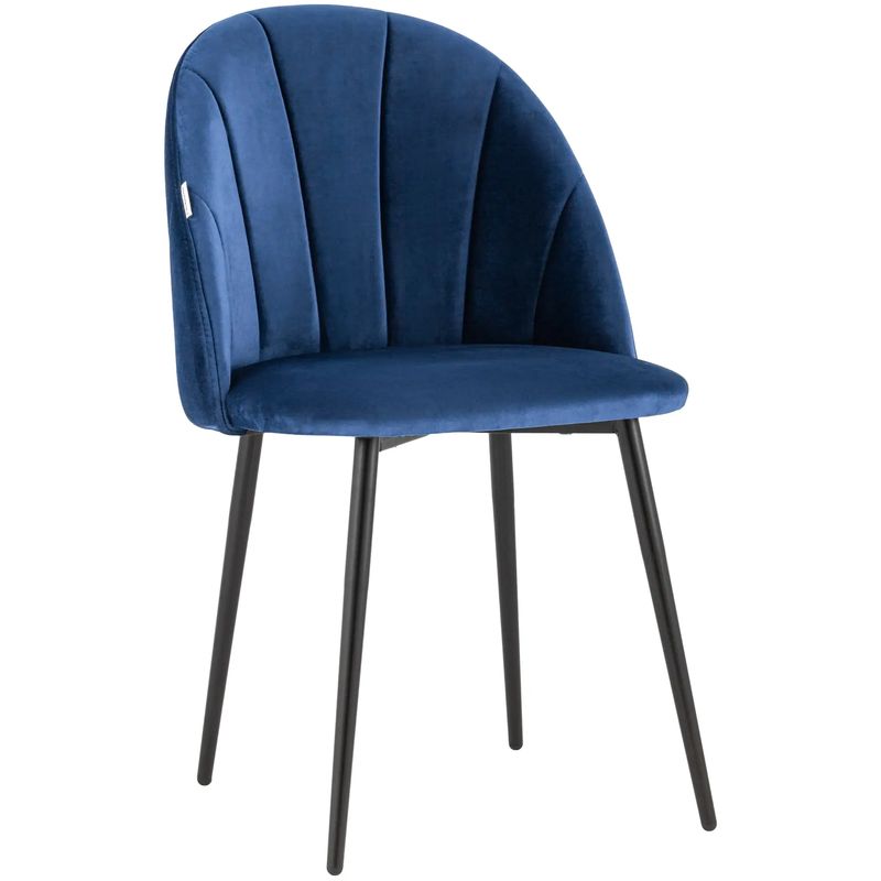 Стул Balsari S Chair Синий Велюр Синий Черный Стул Balsari S Chair Синий Велюр Синий Черный в Барнауле | Loft Concept