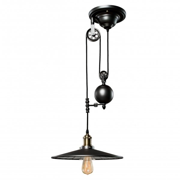 Подвесной светильник  Loft Cone Pendant Balance Line 1 Винтажный черный в Барнауле | Loft Concept 