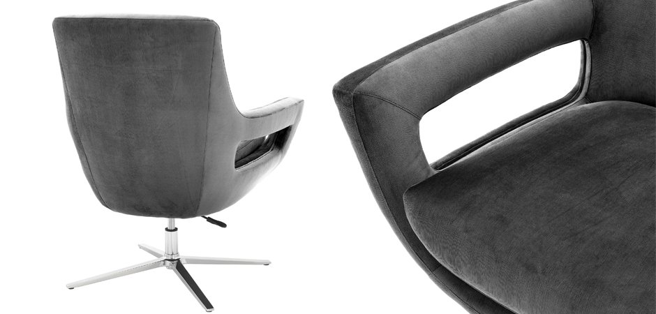 Кресло Eichholtz Swivel Chair Flavio Grey Кресло Eichholtz Swivel Chair Flavio Grey - Loft-Concept в Барнауле