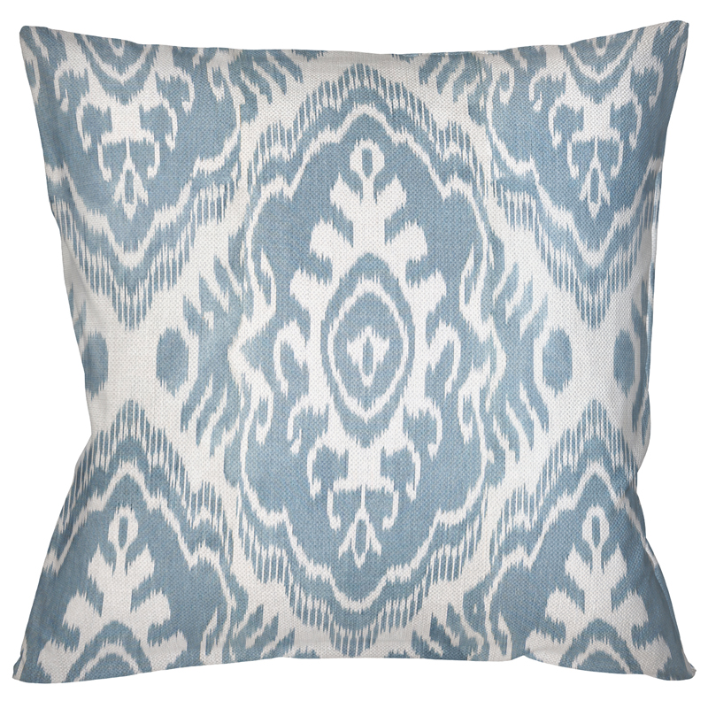 Декоративная подушка со светло-голубым узором Ikat Pattern Голубой Белый Бежевый Декоративная подушка со светло-голубым узором Ikat Pattern Голубой Белый Бежевый в Барнауле | Loft Concept
